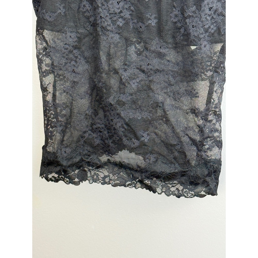Aerie Show Off Camisole Women‎ Small Black Nylon Lace Sheer Adjustable Strap Top - Picture 3 of 8